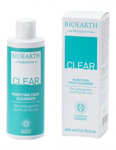 Gel curatare fata purificator, 200ml – Clear Bioearth