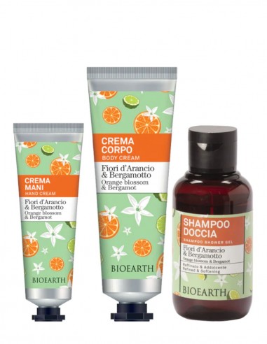 Set cosmetice travel size, flori de portocal si bergamota, 3 produse – Bioearth